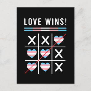 Postal Tic Tac Toe Love gana el orgullo transgénero LGBTQ