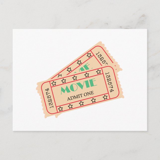 Postal Ticket de películas (Anverso)