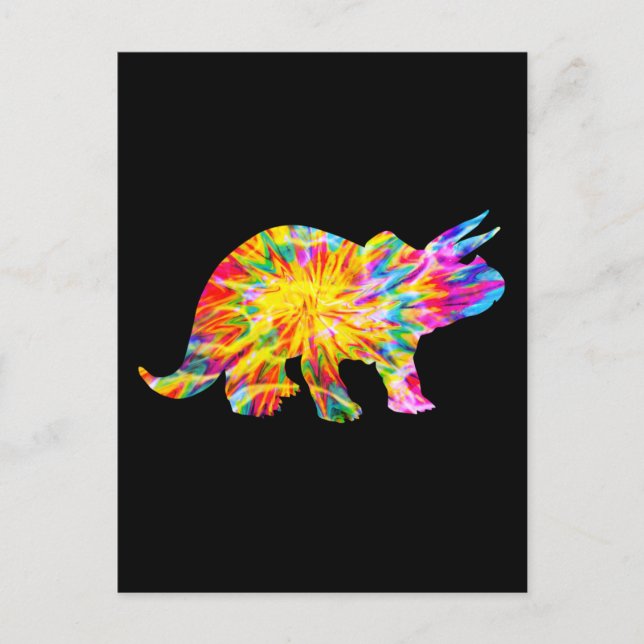 POSTAL TIE DYE DINOSAUR (Anverso)