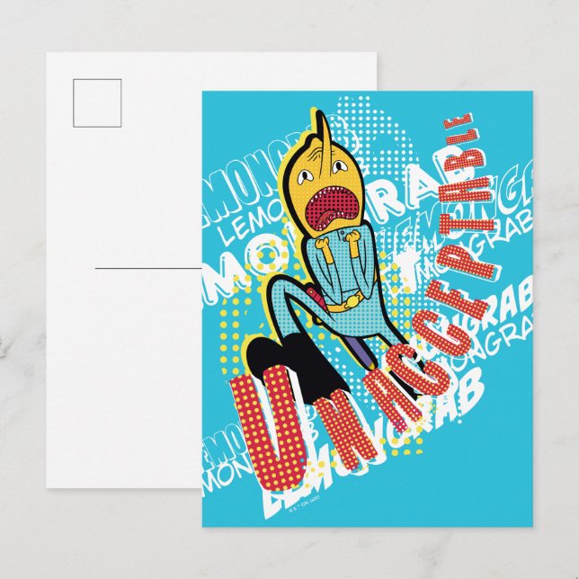 Postal Tiempo de aventura | Agarra de limón "INACEPTABLE" (Anverso / Reverso)