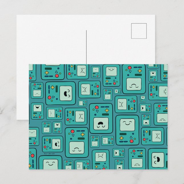 Postal Tiempo de aventura | Modelo BMO (Anverso / Reverso)