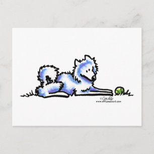 Postal Tiempo de espera de Samoyed