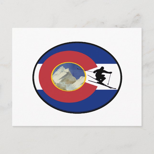 POSTAL TIEMPO DE ESQUÍ DE COLORADO (Anverso)