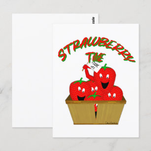 Postal ¡Tiempo de fresa!