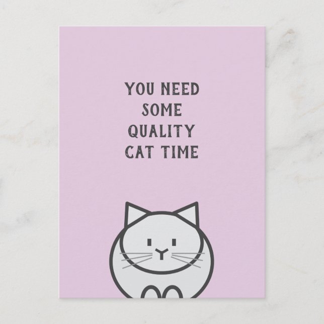 Postal Tiempo de Gatos de Calidad (Anverso)