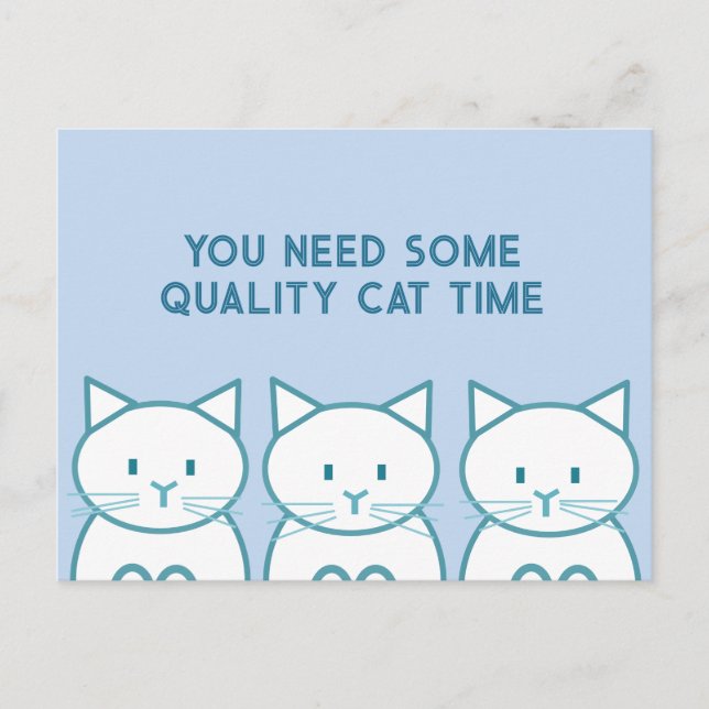 Postal Tiempo de Gatos de Calidad (Anverso)