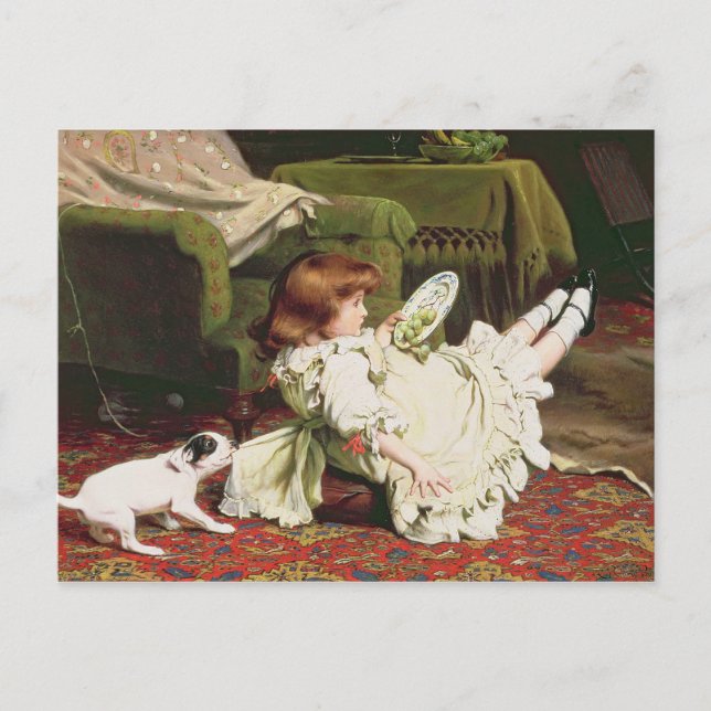 Postal Tiempo de jugar, 1886 (Anverso)