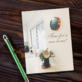 Postal Tiempo de publicidad de agente inmobiliario para u