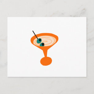 Postal Tiempo de retro Martini