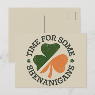Postal Tiempo de San Patricio para algunas travesuras de