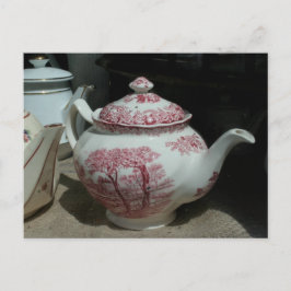 Postal Tiempo de té con una tetera inglesa vintage PostC