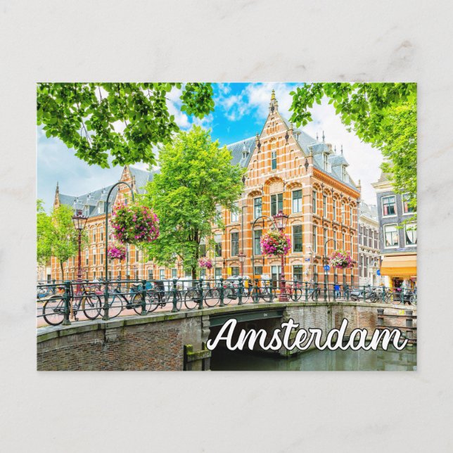 Postal Tiempo De Verano En Amsterdam (Países Bajos) (Anverso)