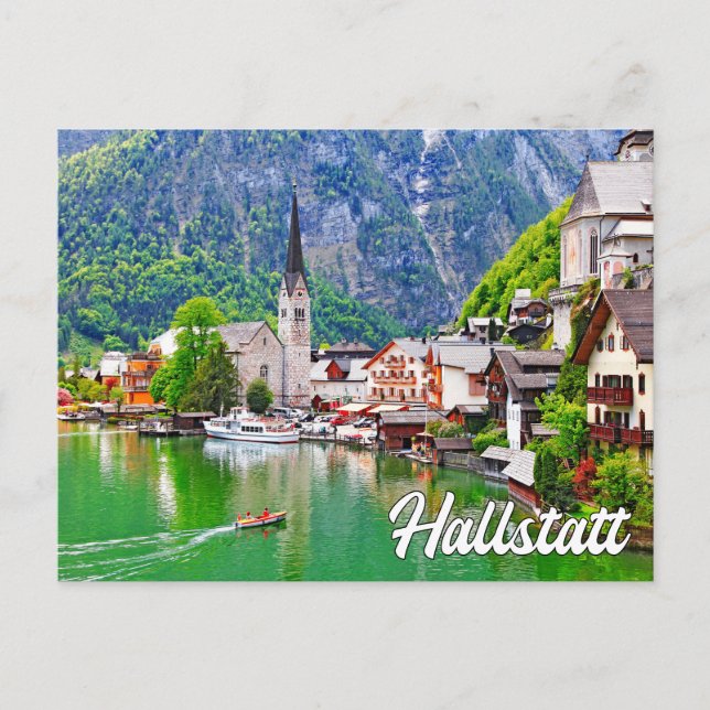 Postal Tiempo De Verano En Hallstatt, Austria (Anverso)