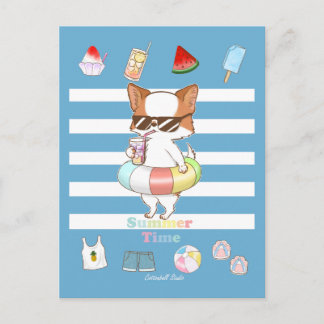 Postal Tiempo de Verano Mantén la Calma Mochi y Artículos