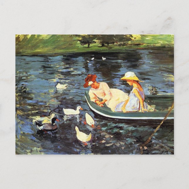 Postal Tiempo de verano (por Mary Cassatt) (Anverso)