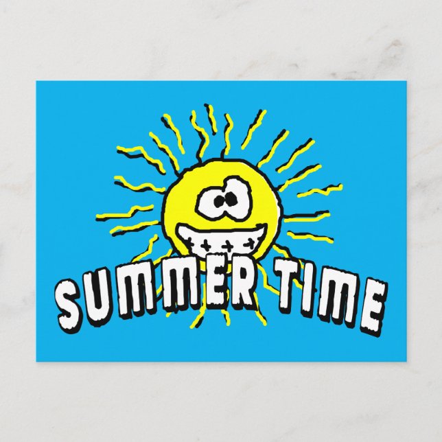 Postal Tiempo de verano - Sol feliz (Anverso)