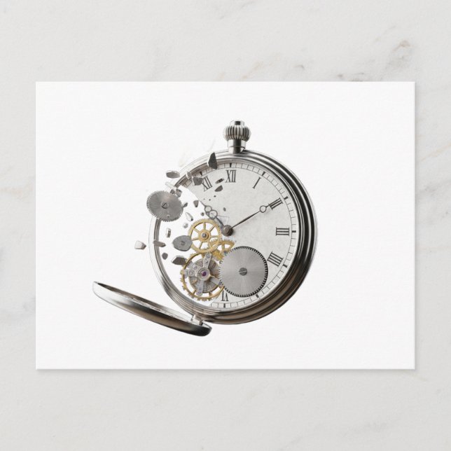 Postal Tiempo destrozado (Anverso)