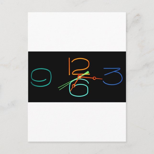 Postal Tiempo neón (Anverso)