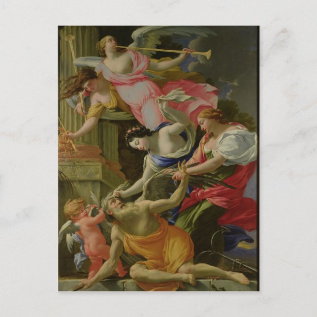 Postal Tiempo vencido por el amor, Venus y la esperanza (Anverso)