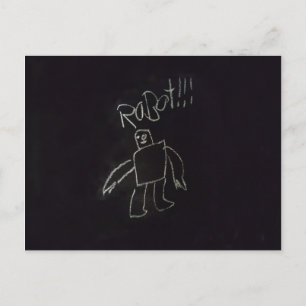 Postal Tiempos divertidos, feliz, buen tablero de tiza Ro