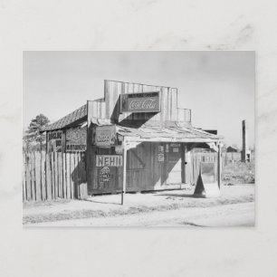Postal Tienda al lado de la carretera, 1935