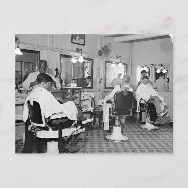 Postal Tienda Capitol Barber, 1938 (Anverso)