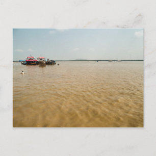 Postal Tienda de aldeas flotantes en el lago, Camboya