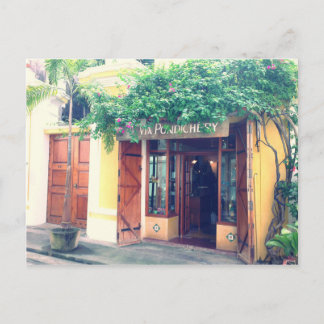 Postal Tienda de Antigüedades Francesa Colonia Pondicherr