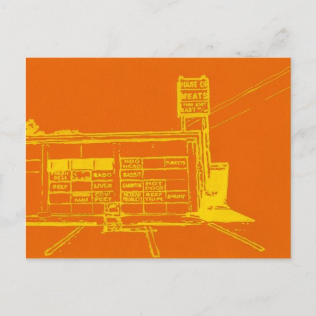 Postal Tienda de carne (Anverso)