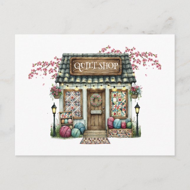 Postal TIENDA DE COLCHAS Postcard (Anverso)