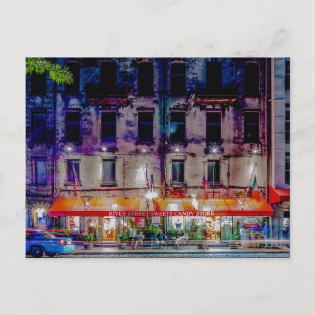 Postal tienda de dulces de River street (Anverso)
