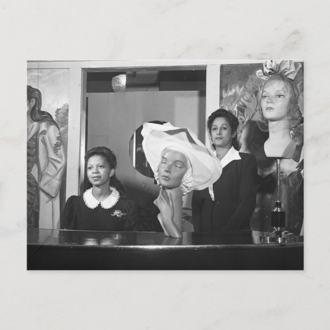 Postal Tienda de Gorras especializados, años 40 (Anverso)