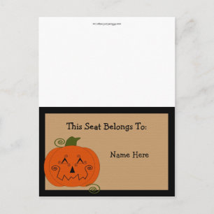 Postal Tienda de la mesa de calabazas de Halloween