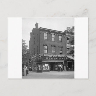 Postal Tienda de medicamentos del pueblo, 1921