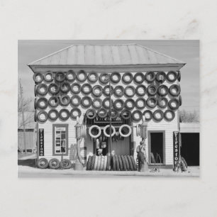 Postal Tienda de neumáticos Firestone, 1940