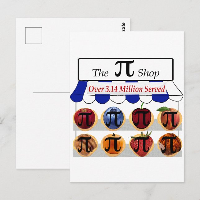 Postal Tienda de Pi (Anverso / Reverso)