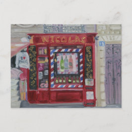 Postal Tienda de vinos de París