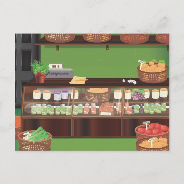 Postal Tienda Greengrocers (Anverso)
