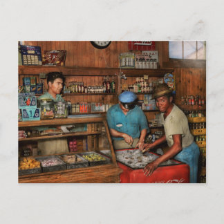 Postal Tienda - Sacando un refresco 1938