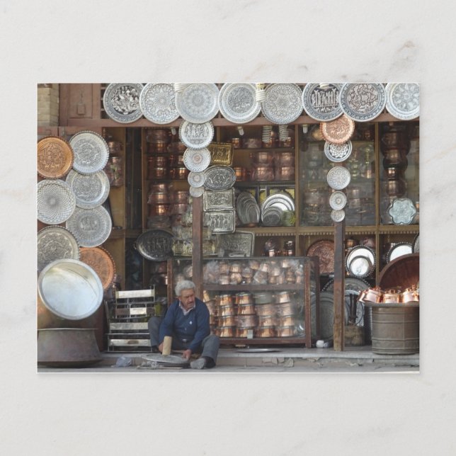 Postal Tienda tradicional en Isfahán (Anverso)