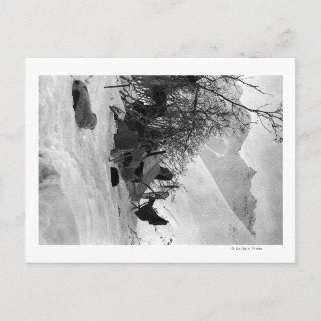 Postal Tienda y pertenencias del Explorador en el campame (Anverso)