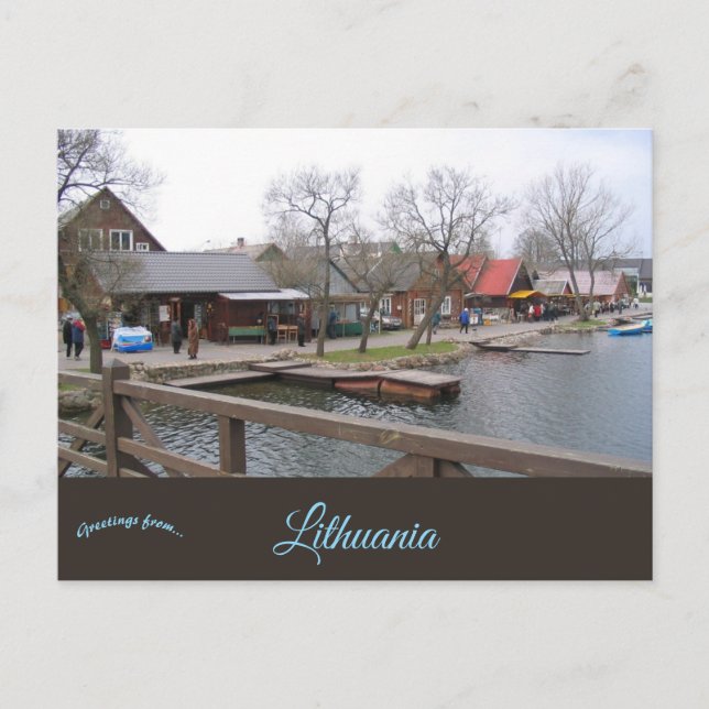 Postal Tiendas de recuerdos en Trakai Lituania (Anverso)