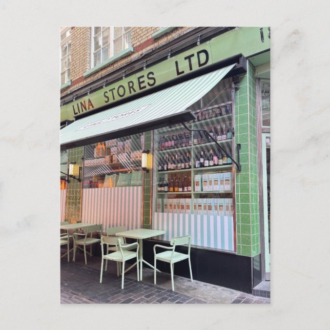 Postal Tiendas de Soho, London UK Postcard (Anverso)