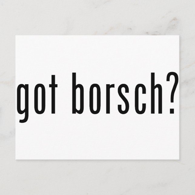 Postal ¿tiene borsch? (Anverso)