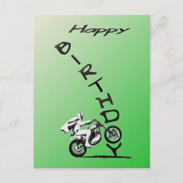 Postal TIENE UN CUMPLEAÑOS DE EVEL.verde. (Anverso)