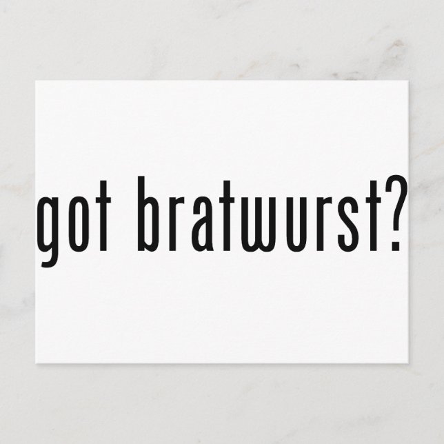 Postal ¿tienes a bratwurst? (Anverso)