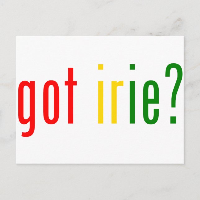 Postal ¿tienes a irie? (Anverso)