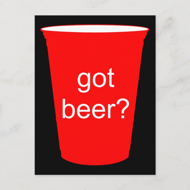 Postal ¿Tienes cerveza? (Anverso)