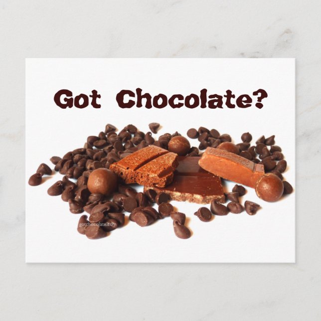 Postal ¿Tienes chocolate? (Anverso)