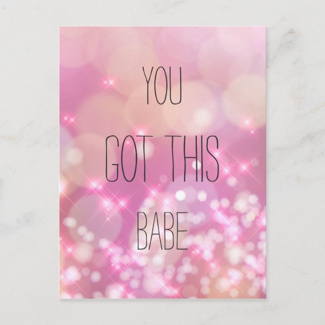 Postal Tienes Esta Cita Inspiradora De Pink Sparkle (Anverso)